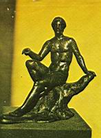 Bavay, Statuette en bronze d'un dieu lare.jpg